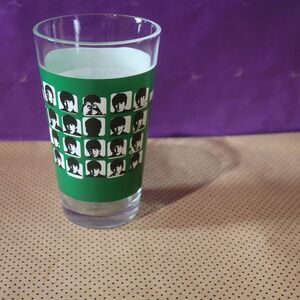 Beatles A Hard Days Night Pint Glass Green